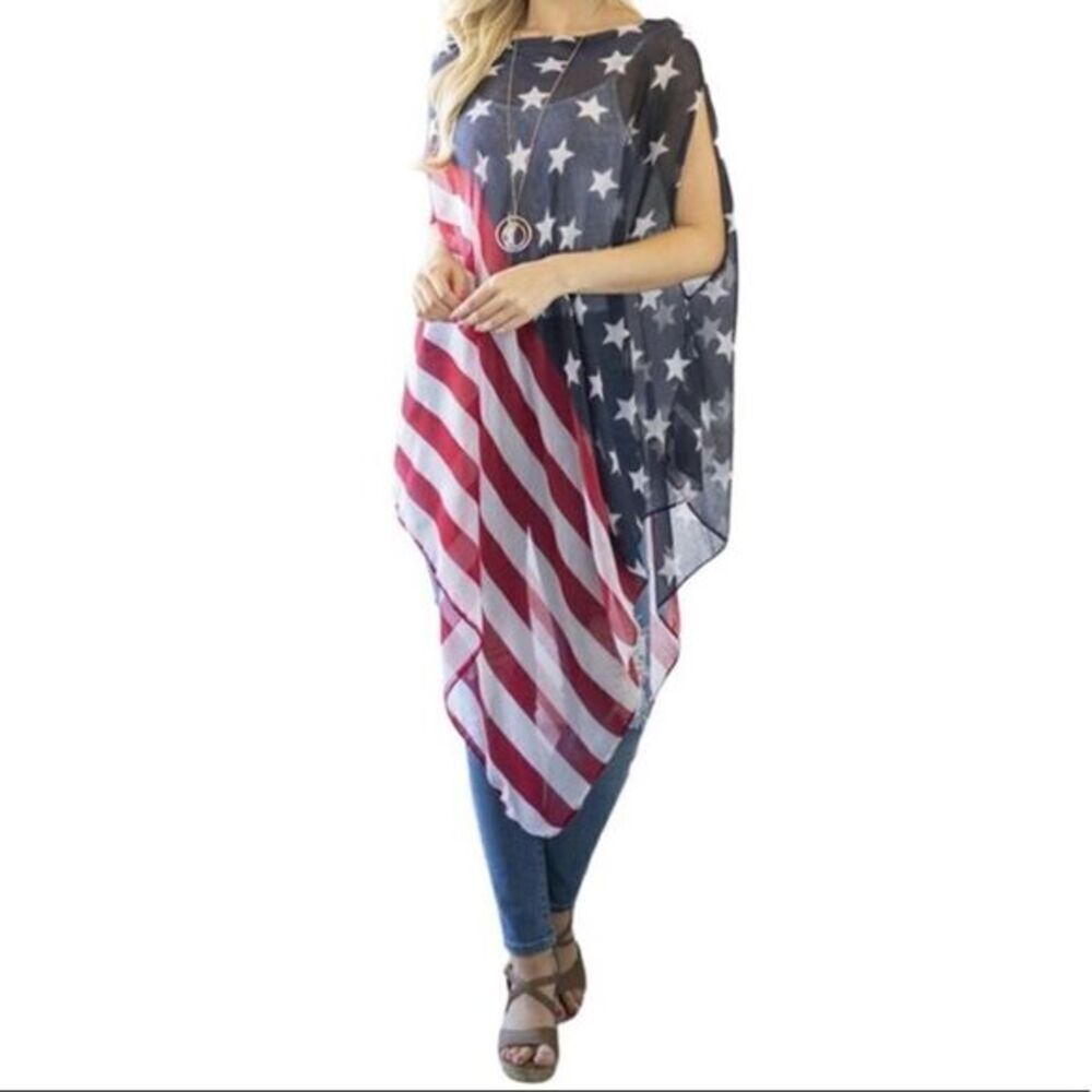 Lightweight Flag Poncho - Picture 2 of 6